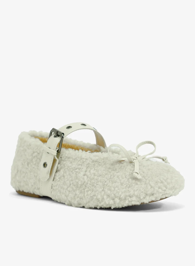جينجر Cozy Fur Ballet Bedroom Slippers